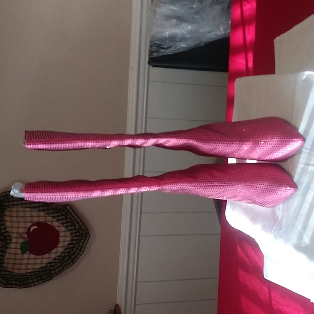 Pink Heeled Boots